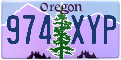 OR license plate 974XYP