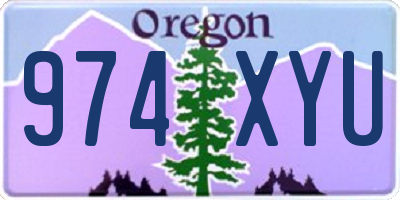 OR license plate 974XYU