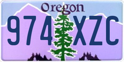 OR license plate 974XZC