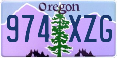 OR license plate 974XZG