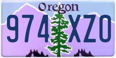 OR license plate 974XZO