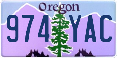 OR license plate 974YAC