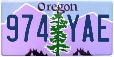 OR license plate 974YAE