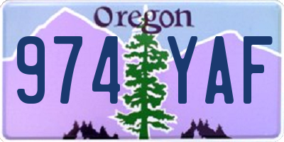 OR license plate 974YAF