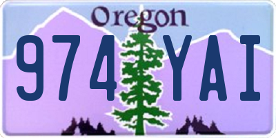 OR license plate 974YAI