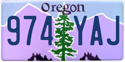 OR license plate 974YAJ