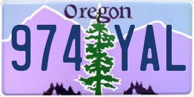 OR license plate 974YAL