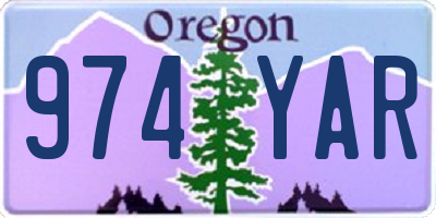 OR license plate 974YAR