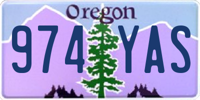 OR license plate 974YAS