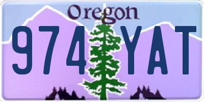 OR license plate 974YAT