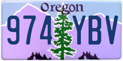 OR license plate 974YBV