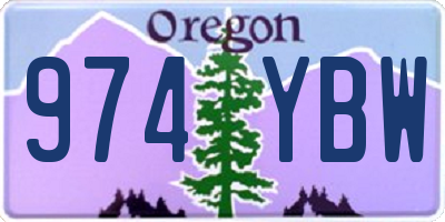 OR license plate 974YBW