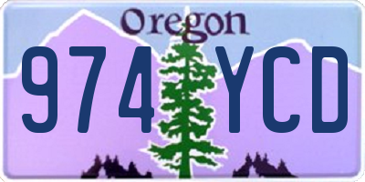OR license plate 974YCD