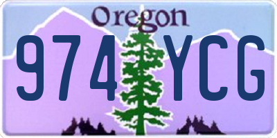 OR license plate 974YCG