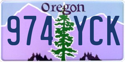 OR license plate 974YCK