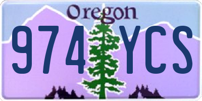 OR license plate 974YCS