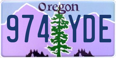 OR license plate 974YDE