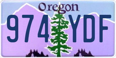 OR license plate 974YDF