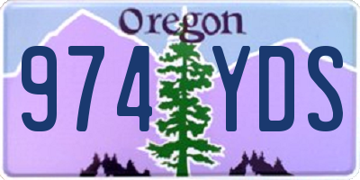 OR license plate 974YDS