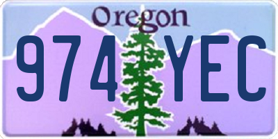 OR license plate 974YEC