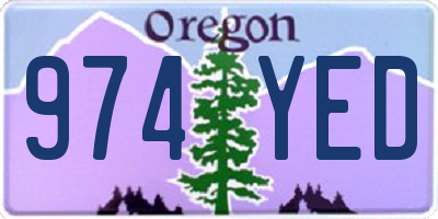 OR license plate 974YED