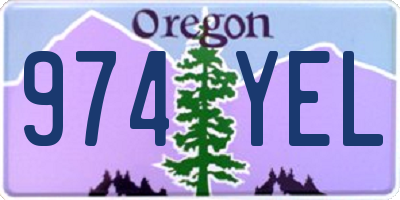 OR license plate 974YEL