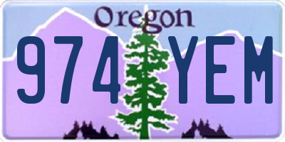 OR license plate 974YEM