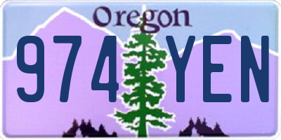 OR license plate 974YEN