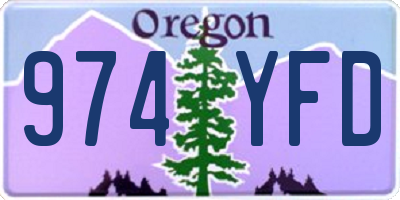 OR license plate 974YFD