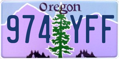 OR license plate 974YFF