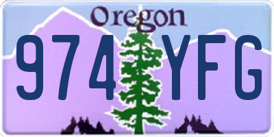 OR license plate 974YFG