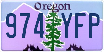 OR license plate 974YFP