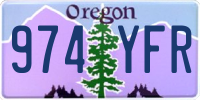 OR license plate 974YFR