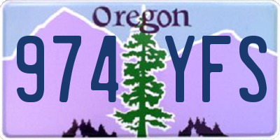 OR license plate 974YFS