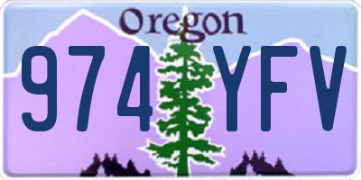 OR license plate 974YFV