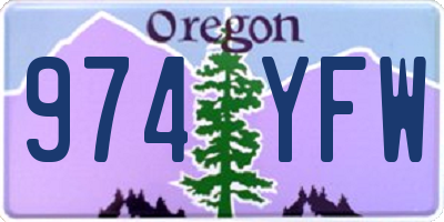 OR license plate 974YFW