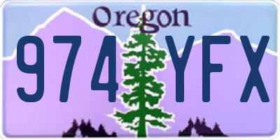 OR license plate 974YFX