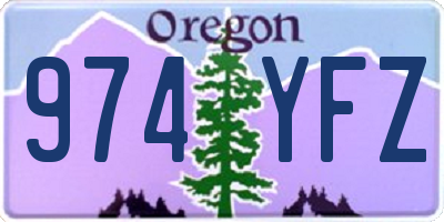 OR license plate 974YFZ