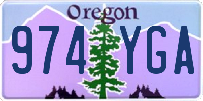 OR license plate 974YGA