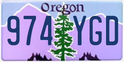 OR license plate 974YGD