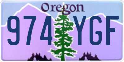 OR license plate 974YGF