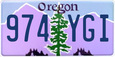 OR license plate 974YGI