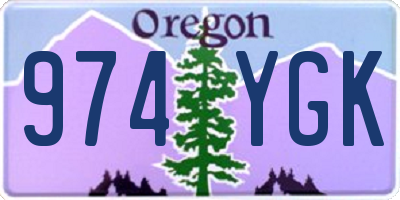 OR license plate 974YGK