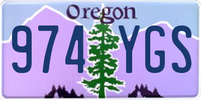 OR license plate 974YGS