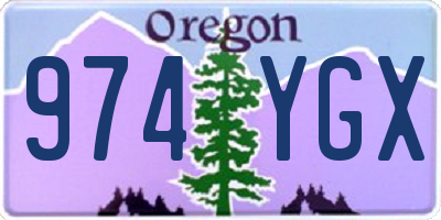 OR license plate 974YGX