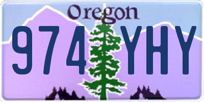 OR license plate 974YHY