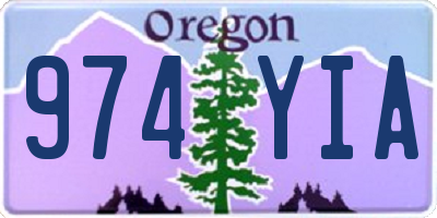 OR license plate 974YIA