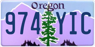 OR license plate 974YIC