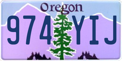 OR license plate 974YIJ