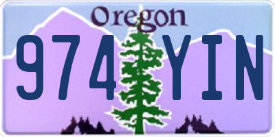 OR license plate 974YIN